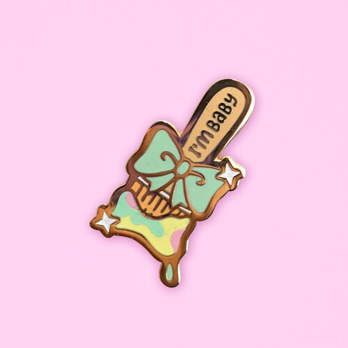 Baby Paint Brush Neopets Enamel Pin Paint Brush Bow Baby Etsy Canada