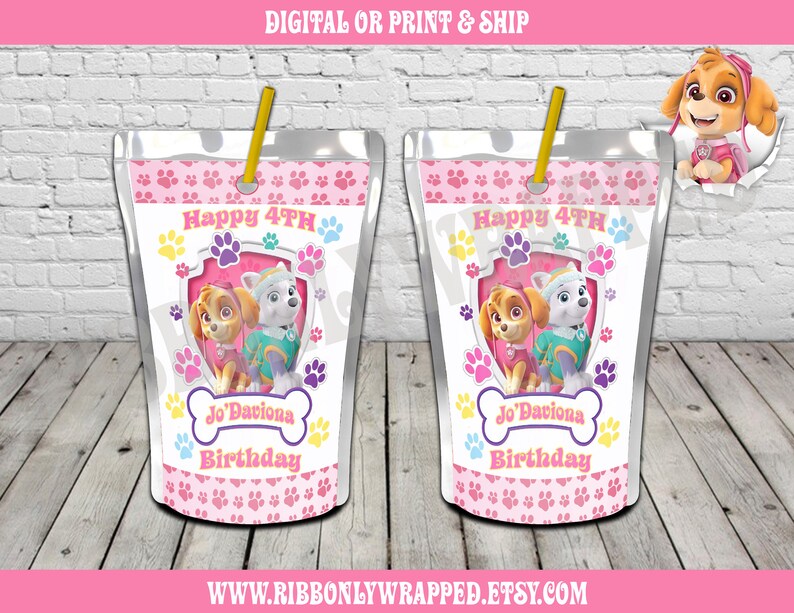 Maison Gadgets Kermesses Tombolas Paw Patrol Birthday Party Capri Sun Etiquettes Fete D Anniversaire Canjecorredores Cl