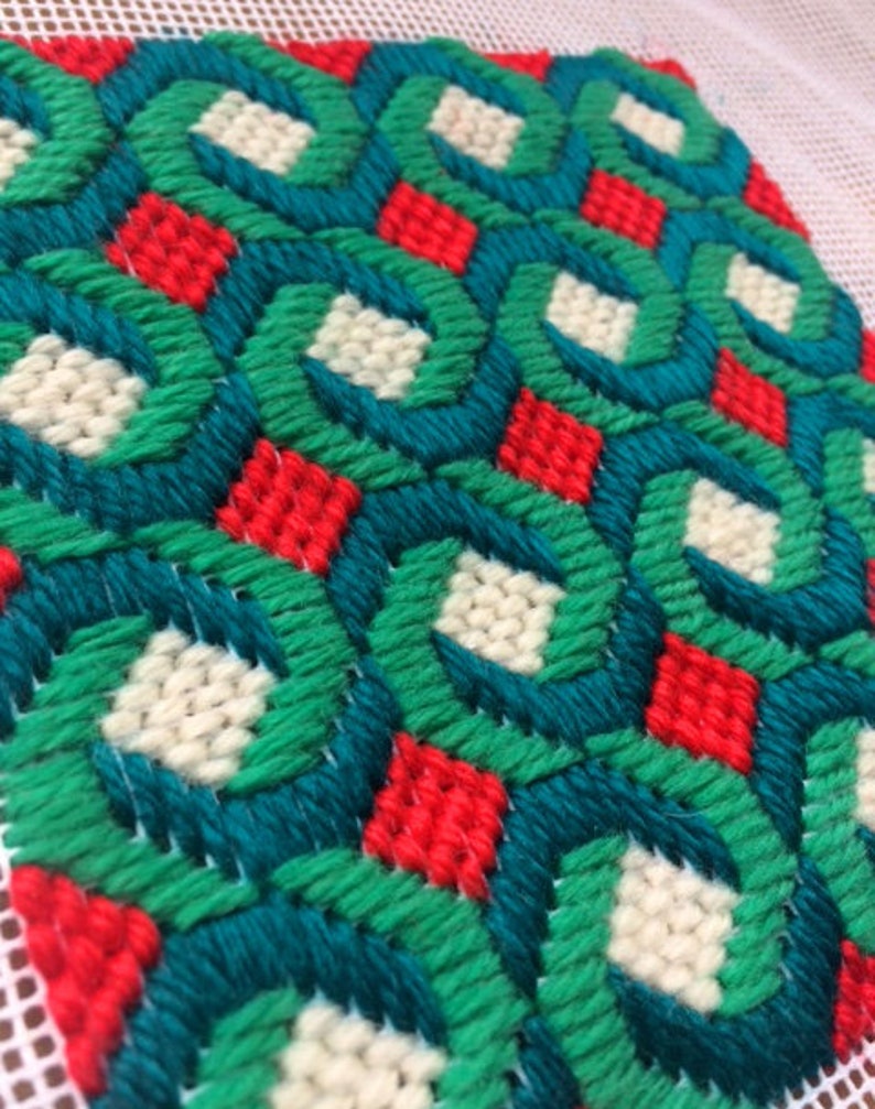 Bargello Needlepoint Florentine Long Stitch Embroidery Original