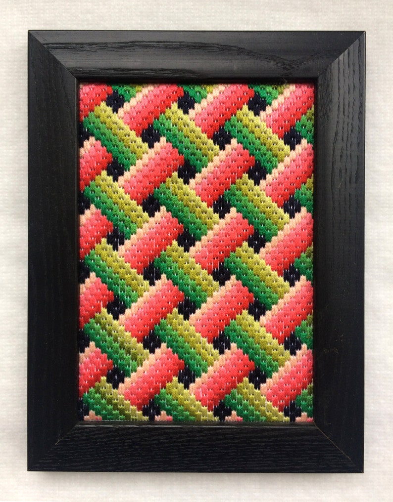 Bargello Needlepoint 3D Florentine Long Stitch Framed Original Etsy UK