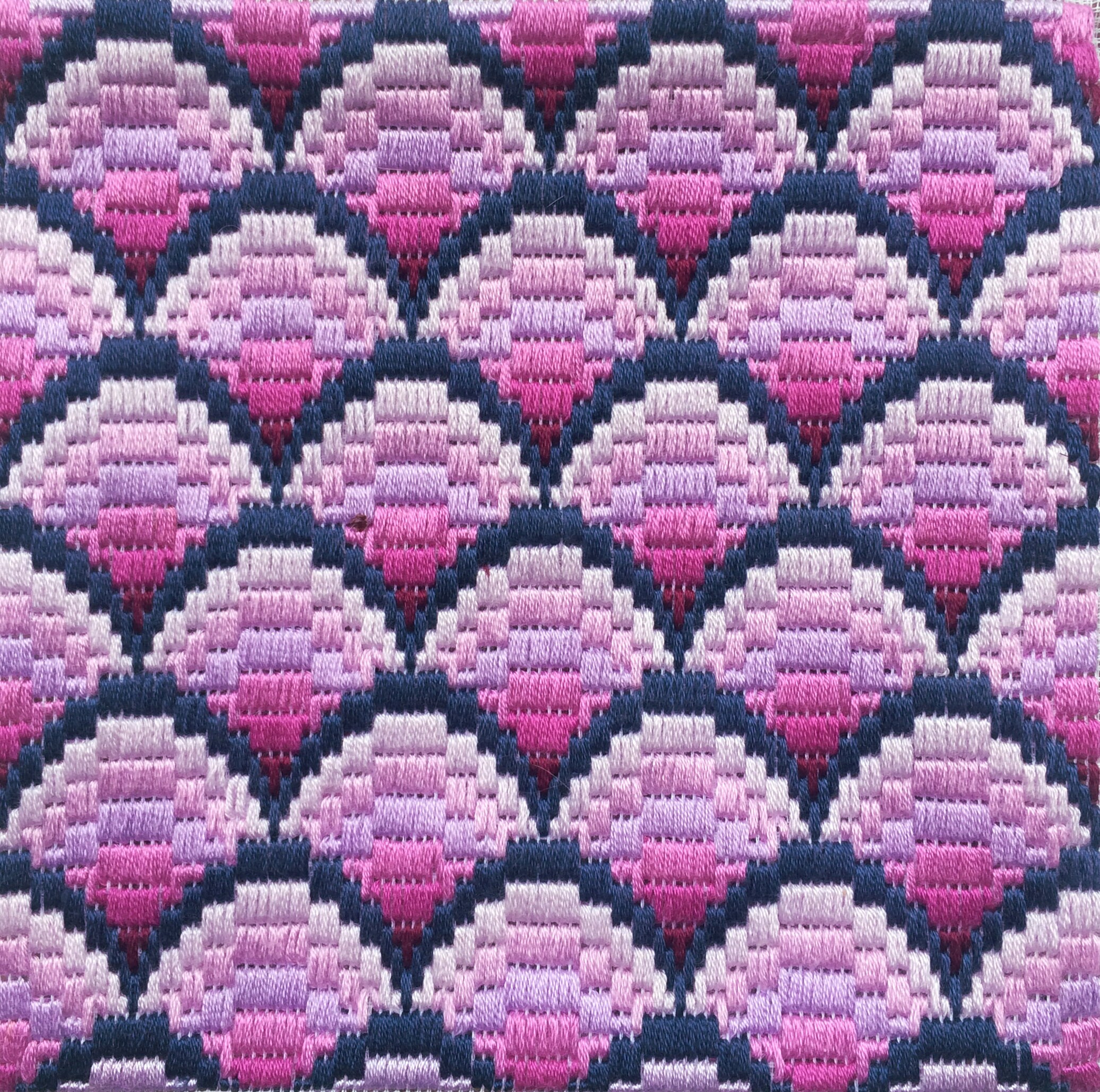 Bargello Needlepoint Kit - Making Waves Wall Hanging - Stitched Modern
