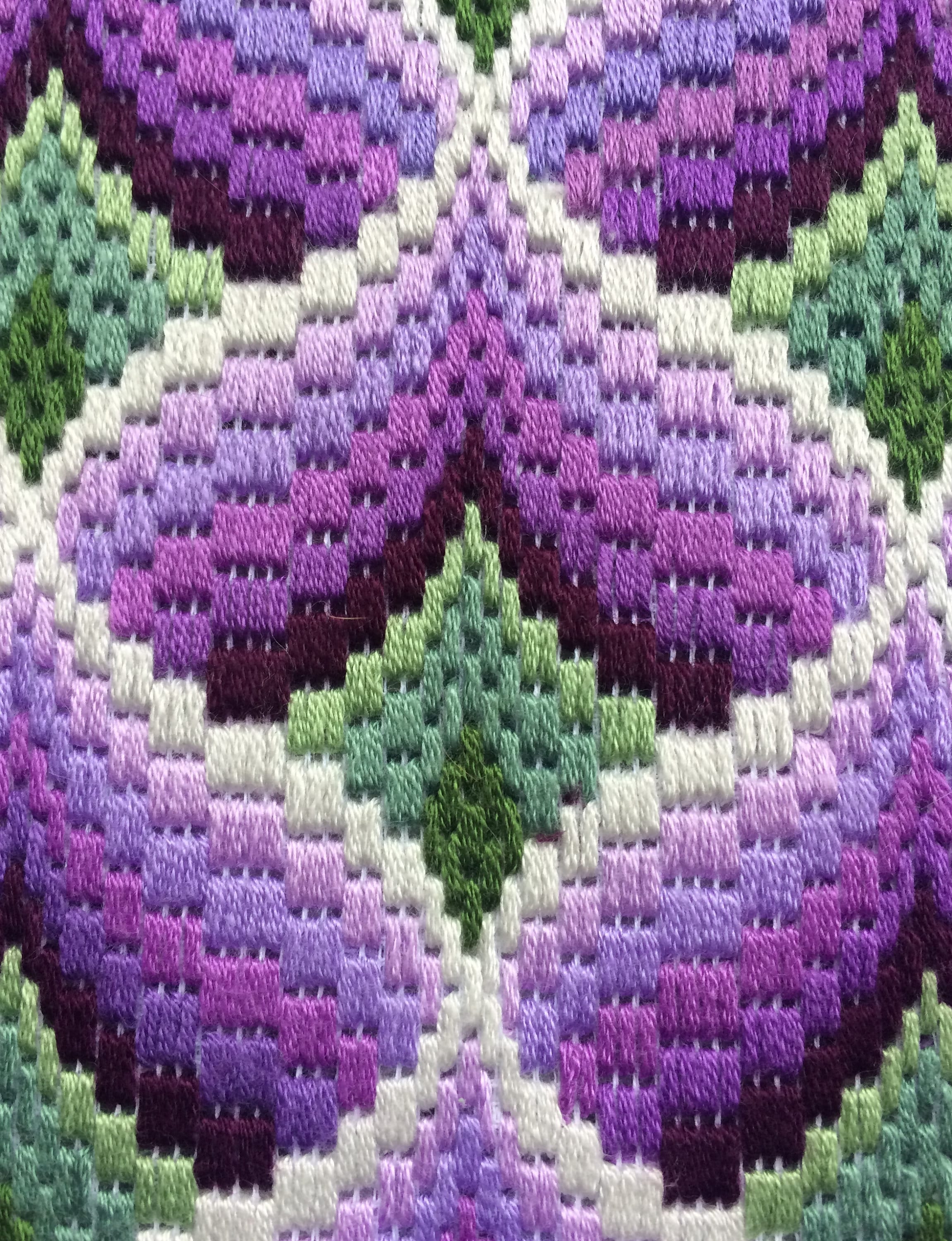 Bargello Needlepoint in 3D Canvas Framed Pomegranates Etsy