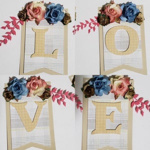Pancartas personalizadas, decoración de fiesta, estandartes y letreros, celebración, personalizado, individualizado, aniversario, flores de papel en la pancarta, fiesta