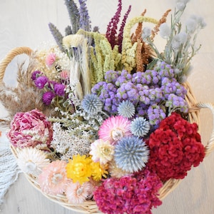 Dried Flower Craft Box 85-120+ Flowers- Dried Flower Gift Box- Wreath Making- Resin Art- Candle Making- DIY Dried Flower Kit