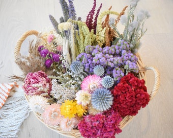 Colorful Dried Floral Craft Box. Wreath Making/Garlands/Cake Decor/Table Settings/Shadow Boxes & So Much More!