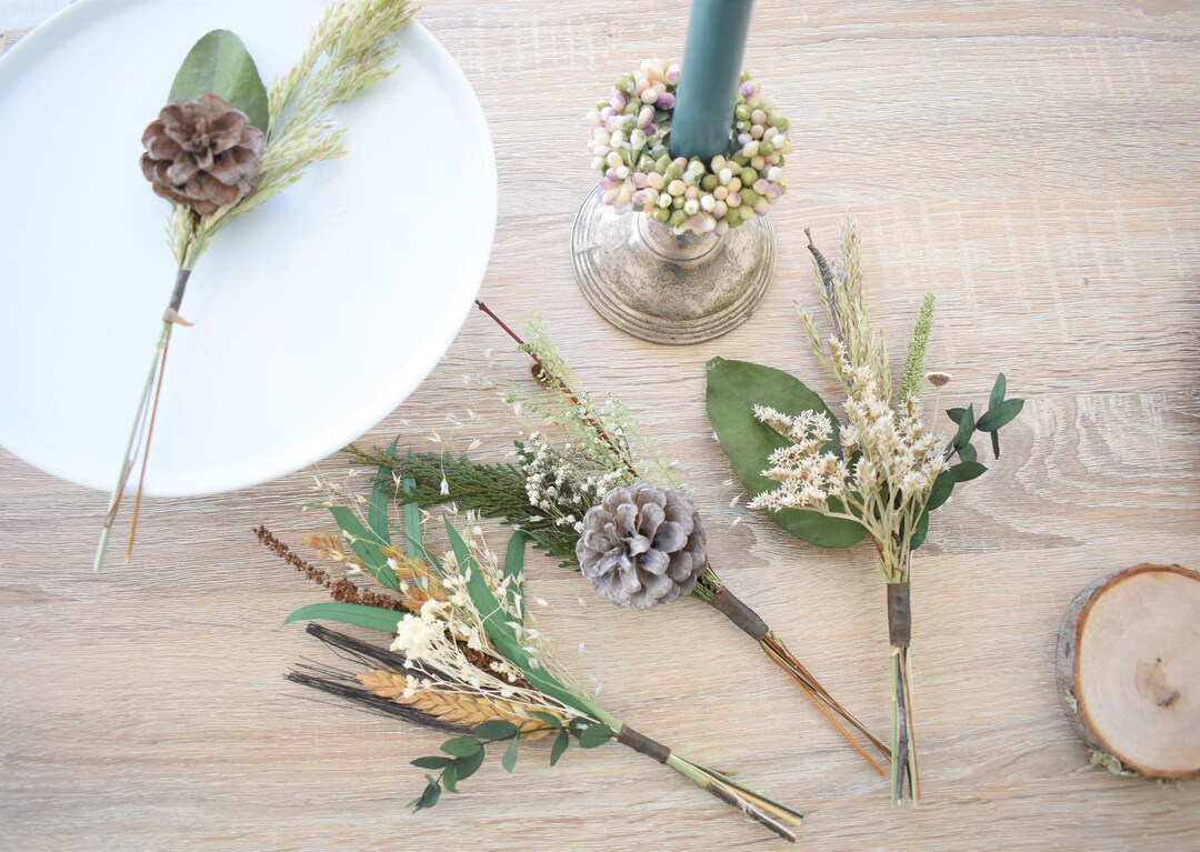 Winter Wedding DIY Dried Flower Kits. Dried Flowers for Bud Vases