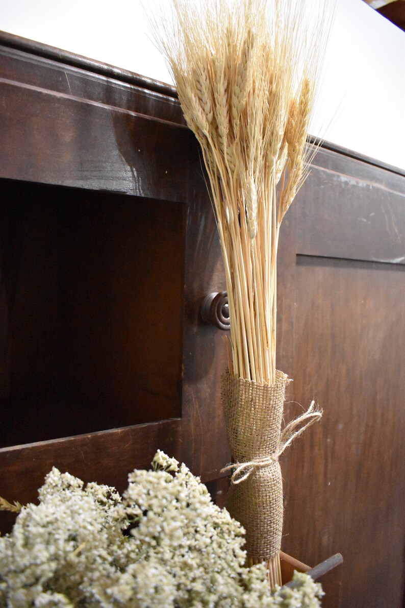 5oz Dried Wheat Bunch for Rustic Wedding flowers Bouquets