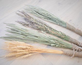 Fall Grass Bunches, Large Bunch Sampler Set, Wild grass, Organic Maine Grass.