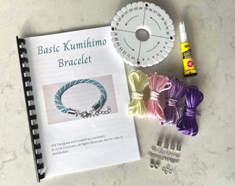 Kumihimo Starter Kit. Jewellery Making Kits, Bracelet Making Kits, Jewellery Starter Kit, Kumihimo Starter Kits, Gifts for Her, Kumihimo Kit