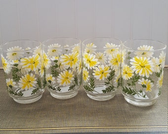 Vintage Libbey Daisy Glassware