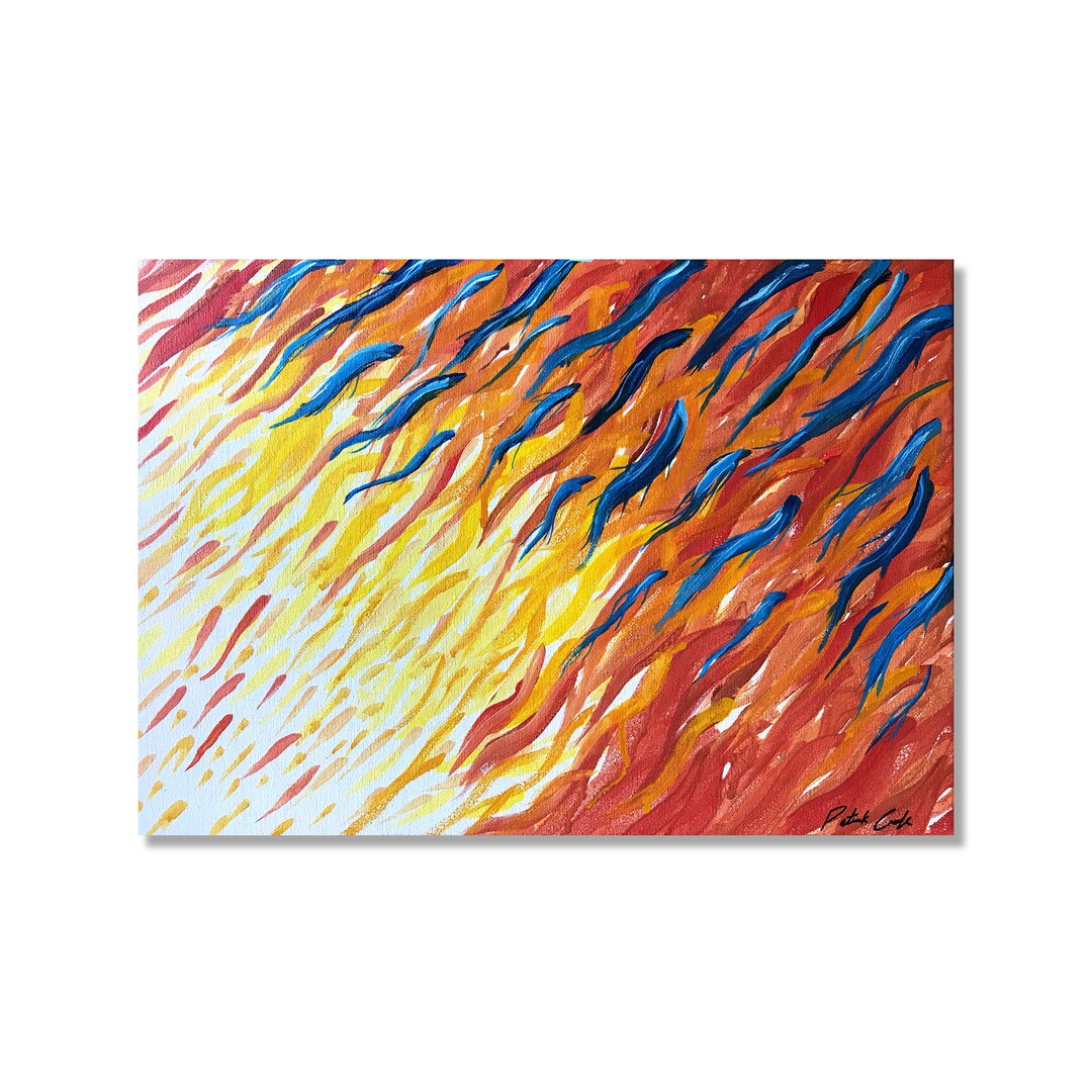 ROOM WALL HANGING Abstract Paint Art Dreamy Artwork Multi Color