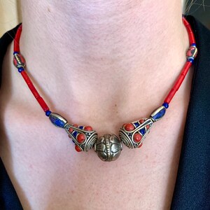 Coral Tibetan necklace
