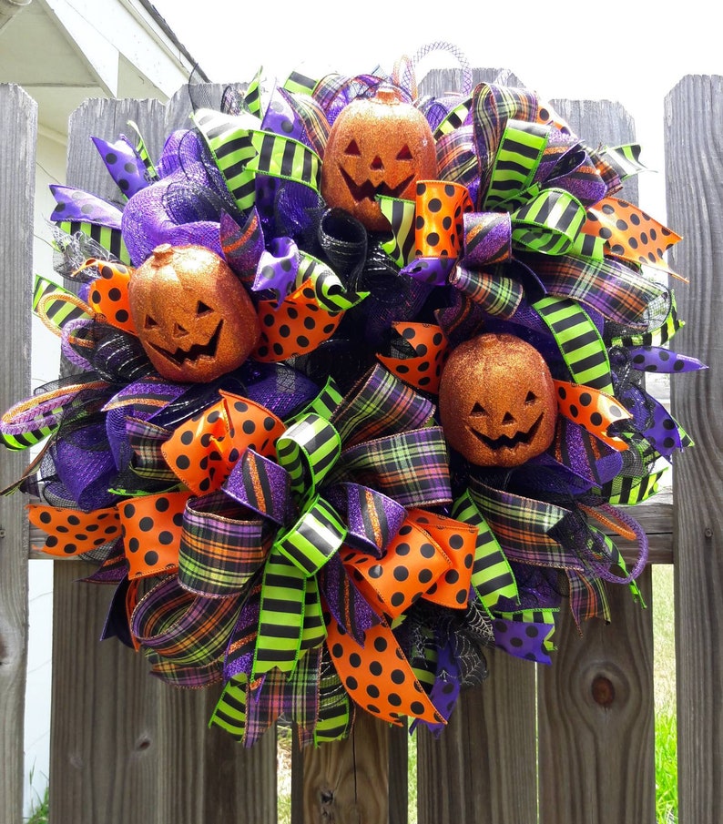 Halloween Wreath,Happy Halloween Wreath,Halloween Decor,Fall Wreath,Halloween Pumpkin Wreath,Wreath for Halloween,Halloween Pumpkin Decor.