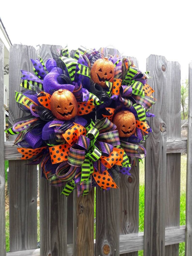 Halloween Wreath,Happy Halloween Wreath,Halloween Decor,Fall Wreath,Halloween Pumpkin Wreath,Wreath for Halloween,Halloween Pumpkin Decor.