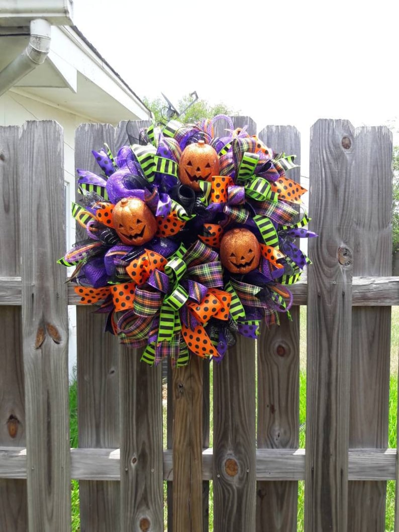 Halloween Wreath,Happy Halloween Wreath,Halloween Decor,Fall Wreath,Halloween Pumpkin Wreath,Wreath for Halloween,Halloween Pumpkin Decor.