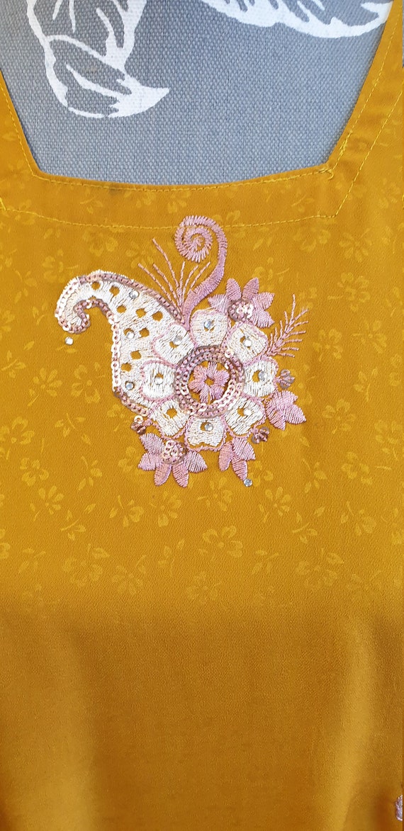 Vintage sari style 1970s Tunic - image 3