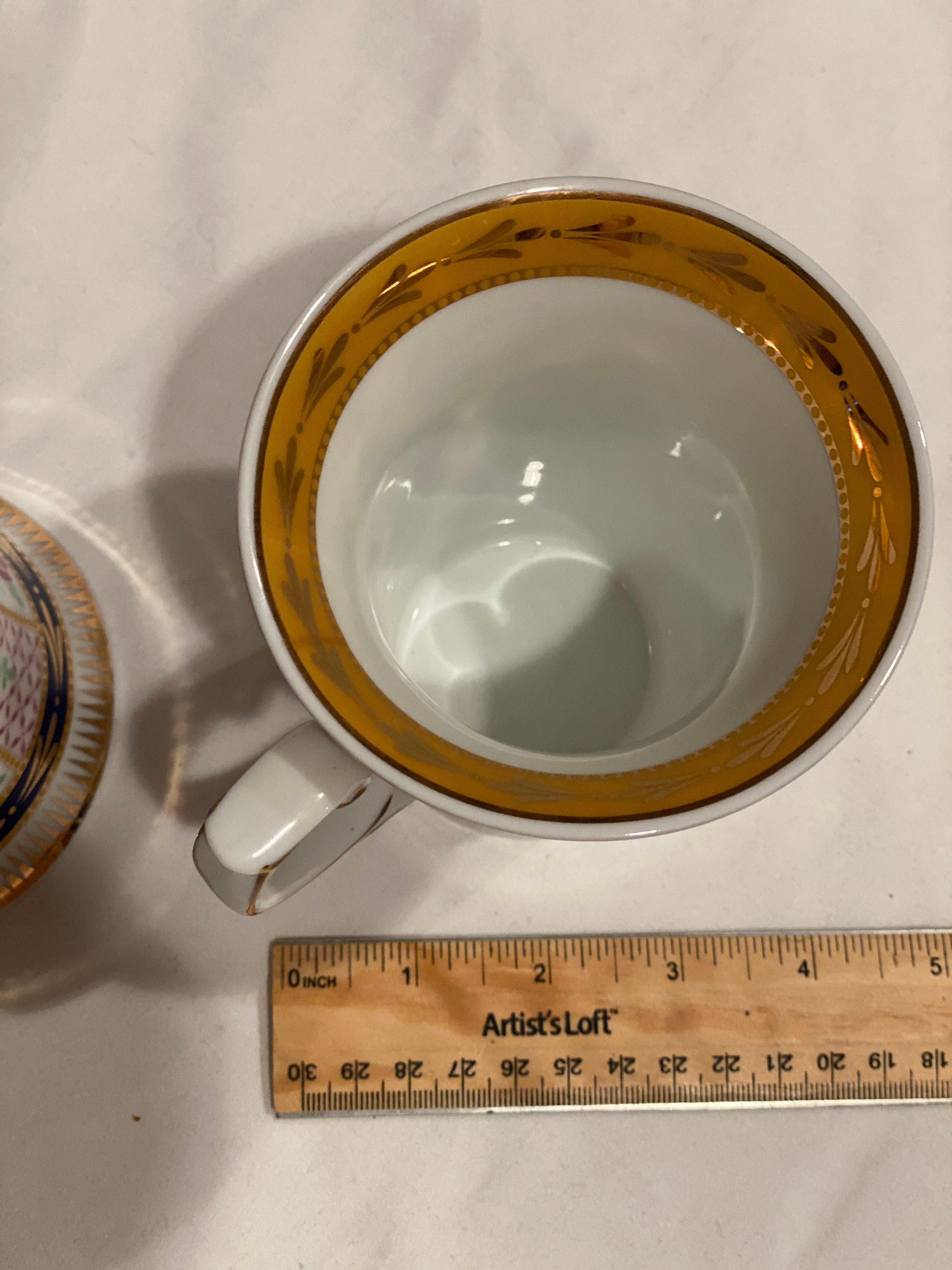 Set of two festive fancy cups mugs Etsy