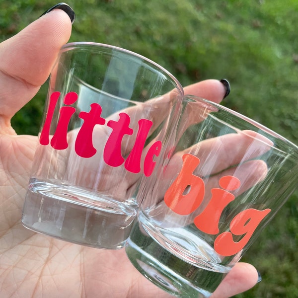 Groovy Big Little Shot Glass | Big Little Reveal | Sorority Gift