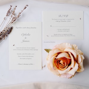 Invitation imprimée et cartes rsvp, carte rsvp de mariage rustique, ensemble d'invitation de mariage rustique, invitation de mariage imprimée personnalisée