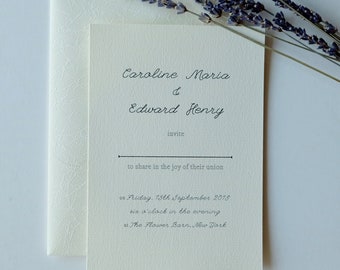 Elegant printable wedding invitations, rustic DIY wedding invites