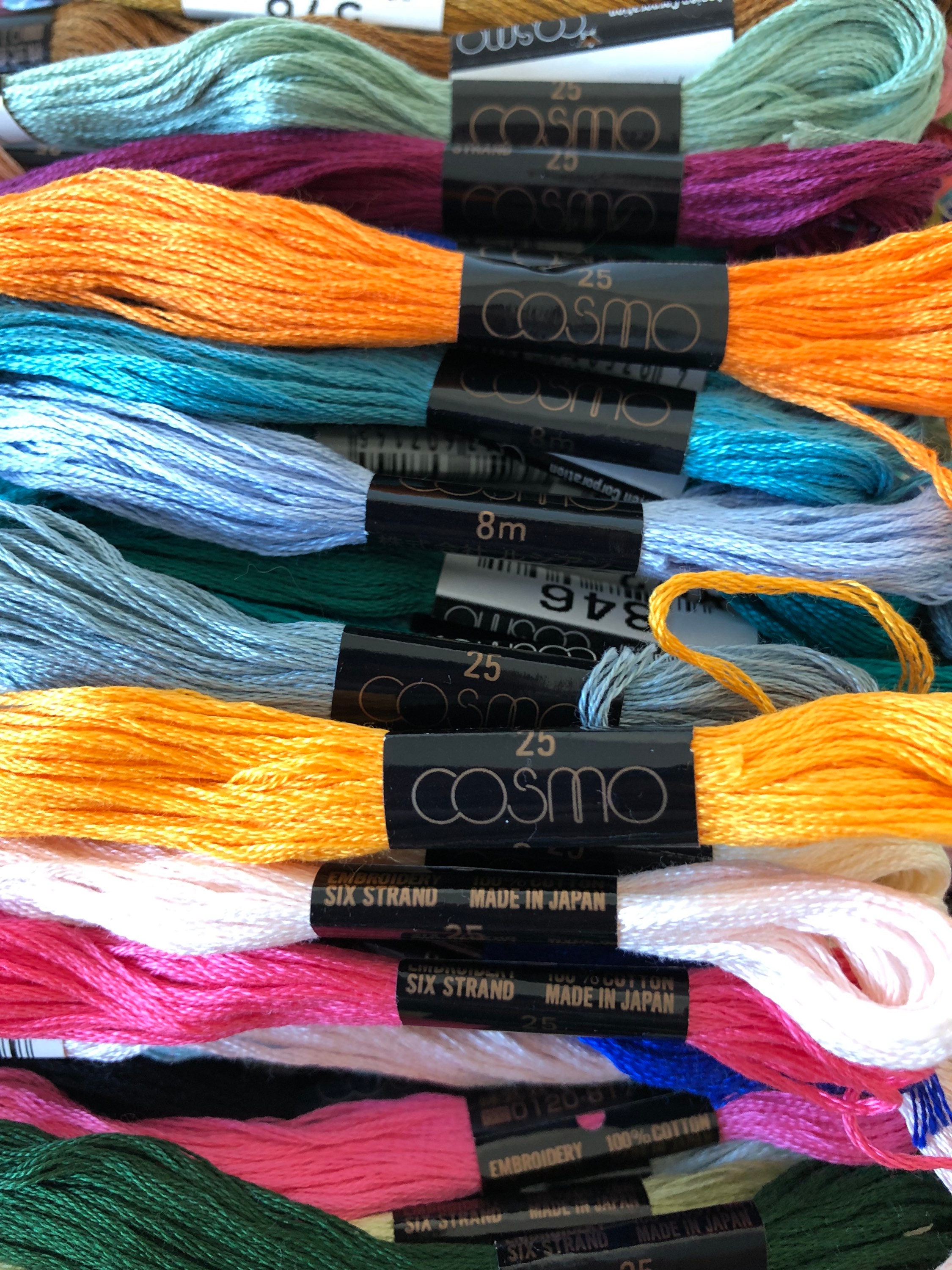 Summer Colors Cross Stitch Floss, Six-stranded Hand Embroidery Thread,  Lecien Cosmo Floss Bundle, Needlework Multipack Embroidery Skeins 