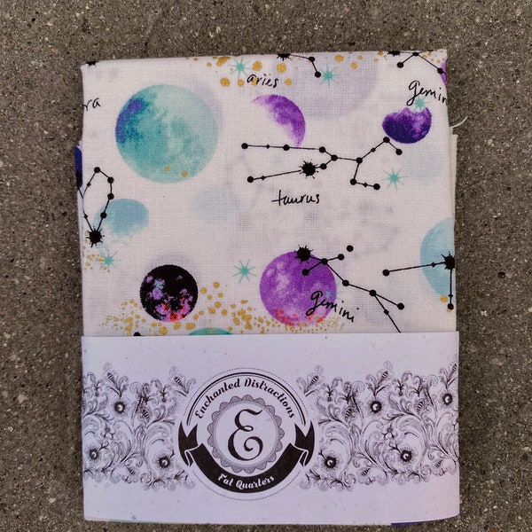 Fat Quarter - Celestial - Horoscopes and Constelations