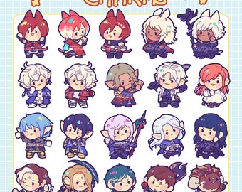 FFXIV: Wind-up NPC Keychain Standees Final Fantasy XIV Series 1