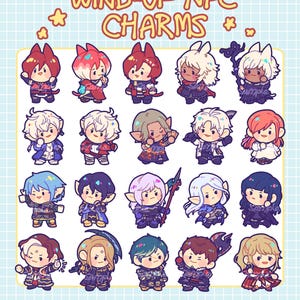 FFXIV: Wind-up NPC Keychain Standees Final Fantasy XIV Series 1