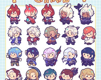 FFXIV: Wind-up NPC Keychain Standees Final Fantasy XIV Series 1