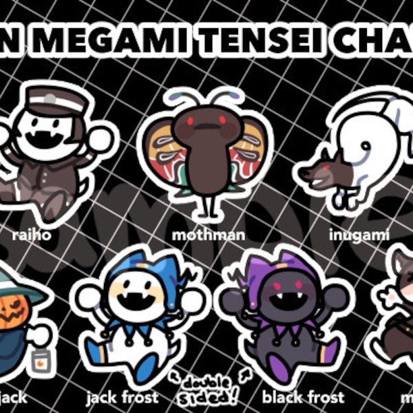 Shin Megami Tensei SMT Persona 5 Keychain Charms: Jack Frost Pyro Jack Black Frost Morgana Mothman Inugami Raidou Kuzunoha