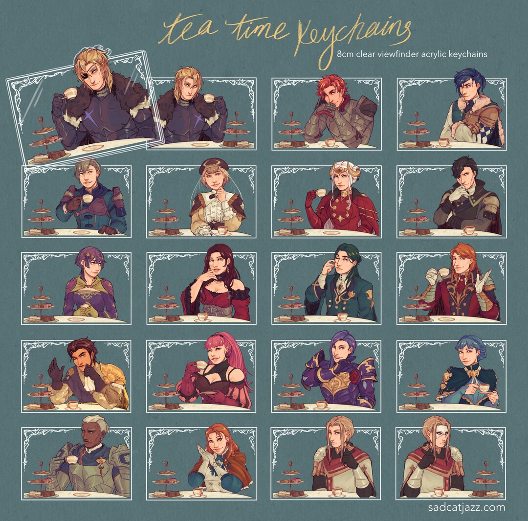 Fire Emblem Three Houses Tea Time Acrylic Viewfinder Keychain Etsy