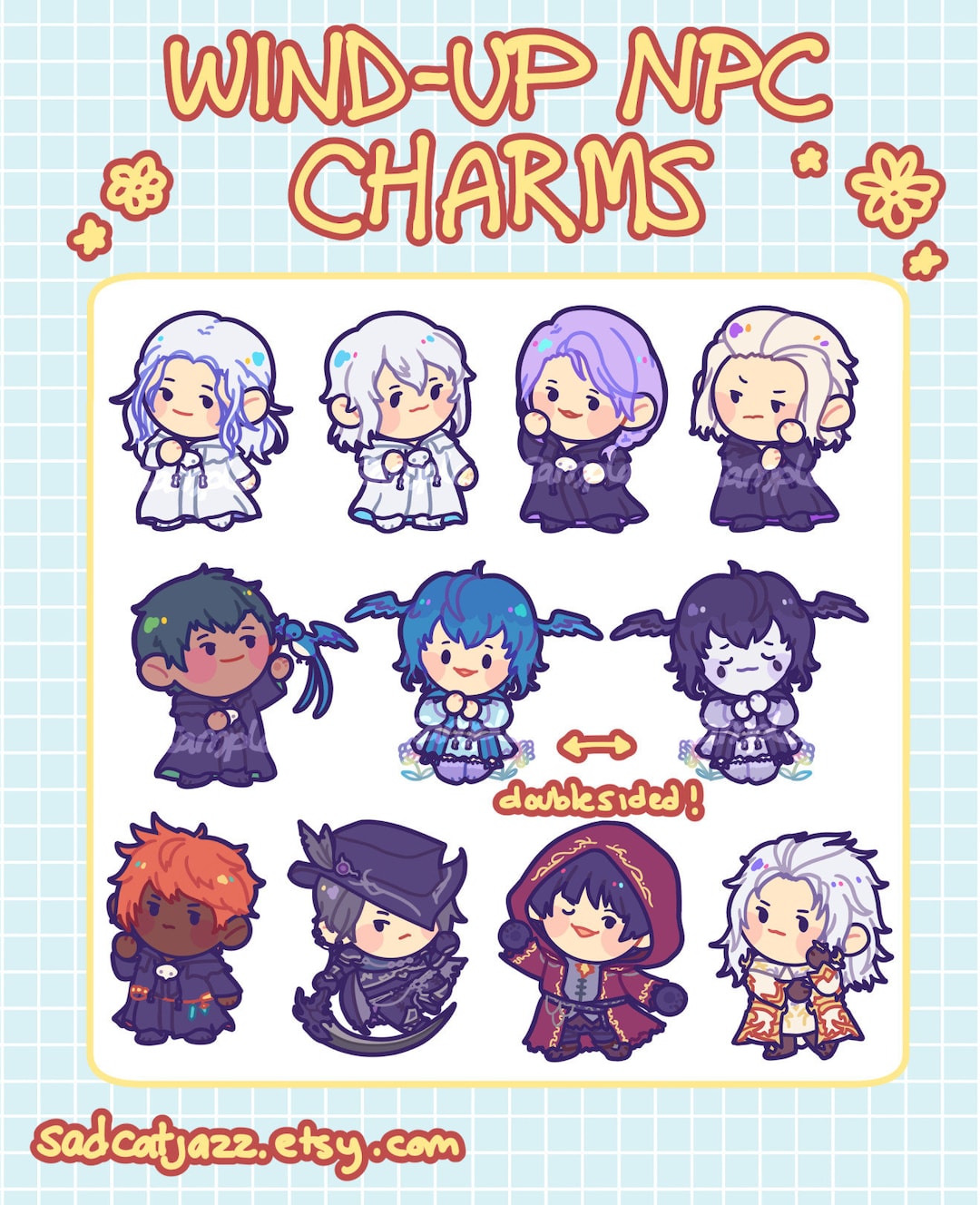 FFXIV: Wind-up NPC Keychain Standees Final Fantasy XIV Series - Etsy