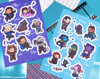 Vox Machina & The Mighty Nein Sticker Sheets