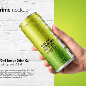 250 ml Energy Drink Can Mockup, Can mockup, Custom Soda Can, Personalized Drink Can, High resolution PSD mockup, Instant digital download.