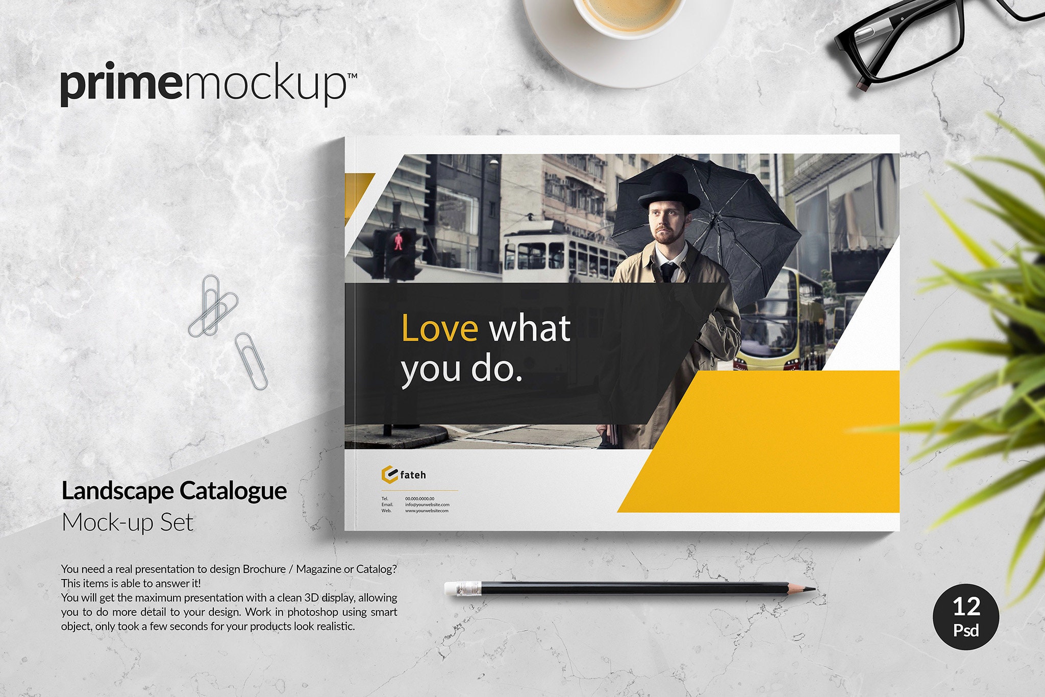 Download A4 Landscape Brochure Mockup Set Catalogue Mockup Bundle Etsy