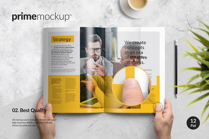 Download A4 Portrait Brochure Mockup Set Catalogue Mockup Bundle | Etsy