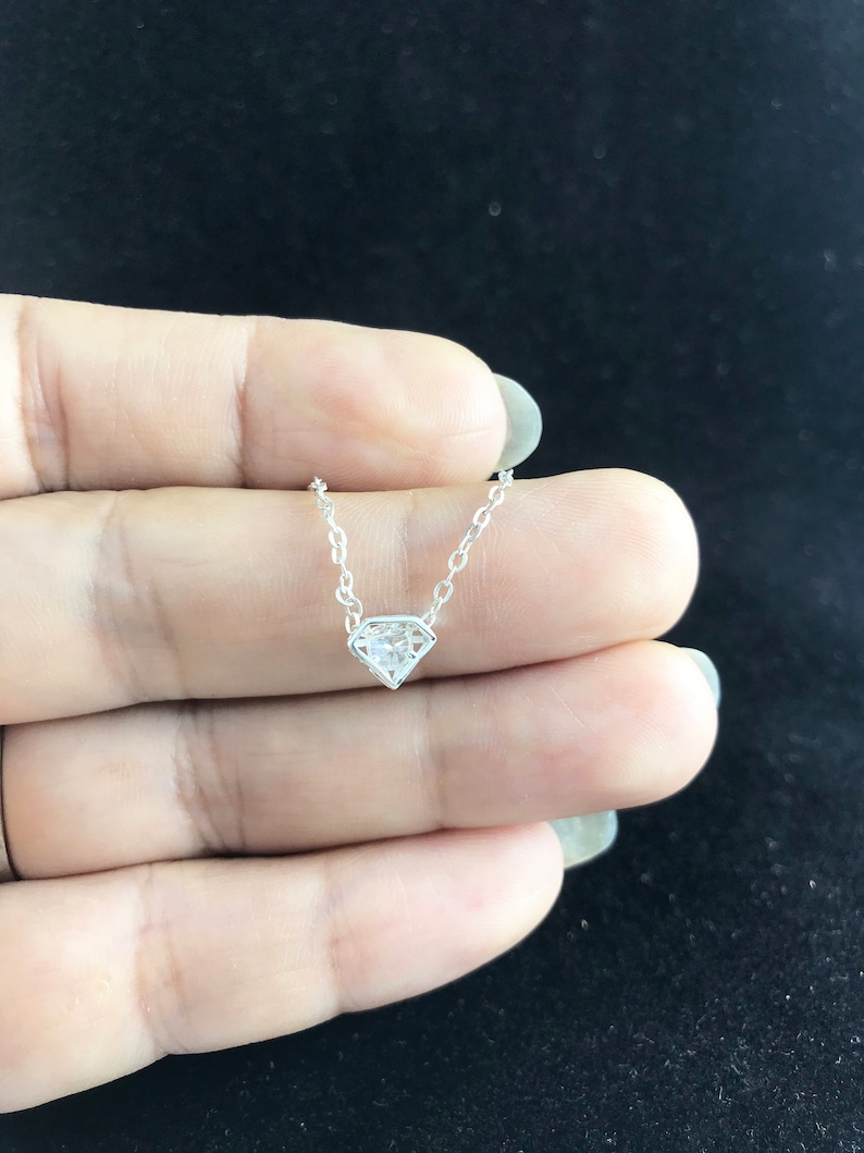 Mini Moon Necklace,Mini Diamond Necklace,Zircon Stereo Hexagon Star,Zircon Moon Pendant,Christmas Gift,Hollow Moon Pendant,Initial Necklace