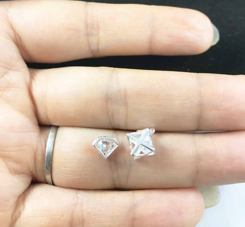 Mini Moon Necklace,Mini Diamond Necklace,Zircon Stereo Hexagon Star,Zircon Moon Pendant,Christmas Gift,Hollow Moon Pendant,Initial Necklace