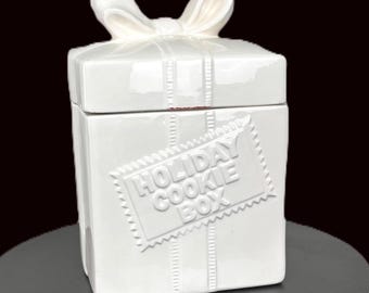 "Vintage, Japan, Keramik, ""Holiday Cookie Box", Keksdose."