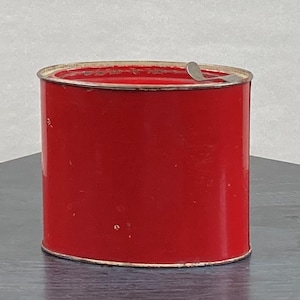 Vintage, unbranded, &quot;King Size Cigarettes&quot;, metal tin with slide lever lid and Indiana cigarette tax stamps