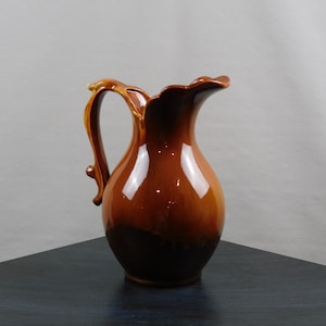 Vintage, MCM, Royal Haeger, Brown drip glaze, Large Pottery Pitcher or Vase