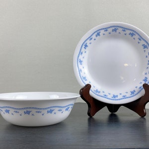 Vintage, Corelle, Morning Blue Flowers, Cereal Bowl or Bread and Butter plates
