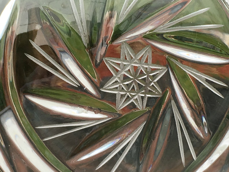 Bohemian Crystal Star of David Pinwheel Compote Pedestal Dish Etsy