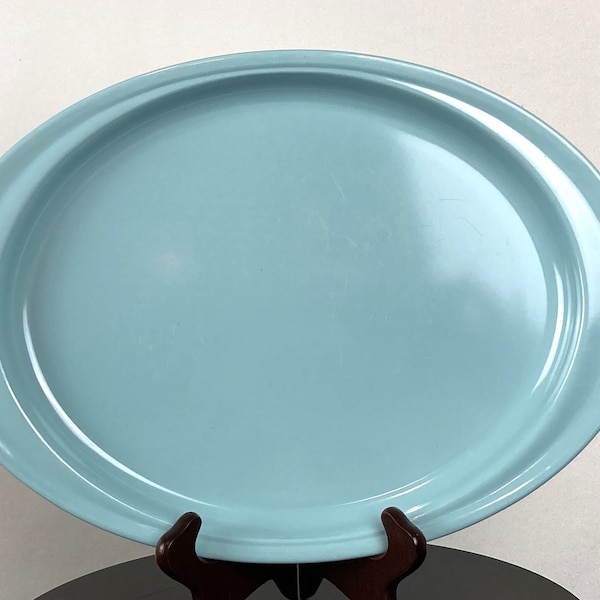 Vintage, Meladur by Lapcor, Melamine, Light Blue/Turquoise Serving Platter