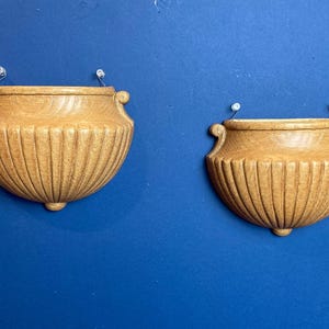 Vintage, Home Interiors and Gifts, Wood-Look, Wall Pockets/Planters in Original Box