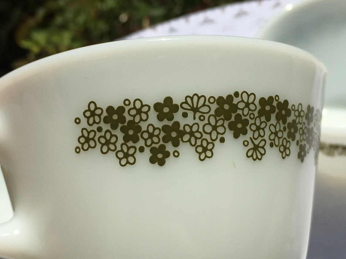 Set of 3 Vintage Pyrex Crazy Daisy Pattern Coffee Mugs/cups - Etsy