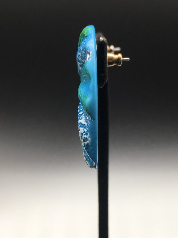 Retro, large, round, multi-colored, plastic, pier… - image 2