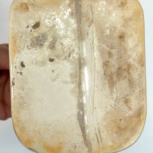 Vintage, unmarked, ceramic, blue deer by a tree or pink kangaroo by a tree, planters image 9
