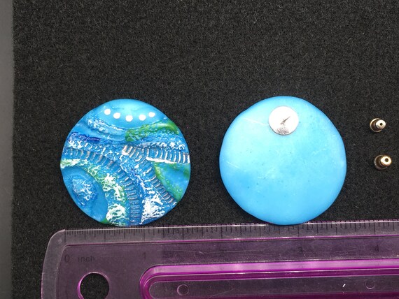 Retro, large, round, multi-colored, plastic, pier… - image 7