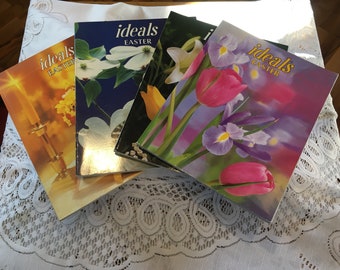 Set of 4, 1980'S and 1990's, "Ideals" Easter editions, magazines, including poems, recipes, stories and pictures